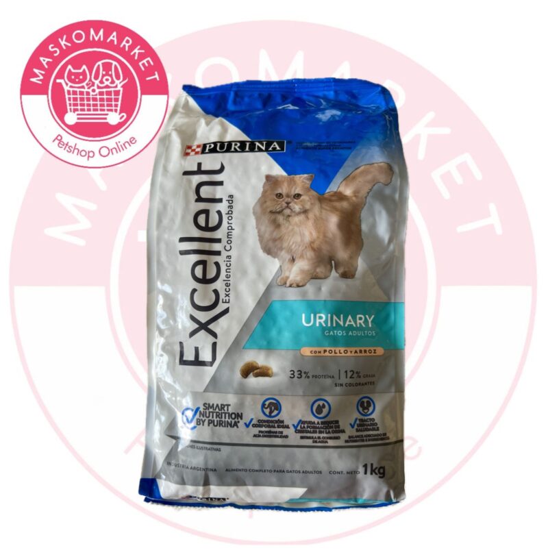 Excellent cat adulto urinary , pollo y arroz por 1 Kg